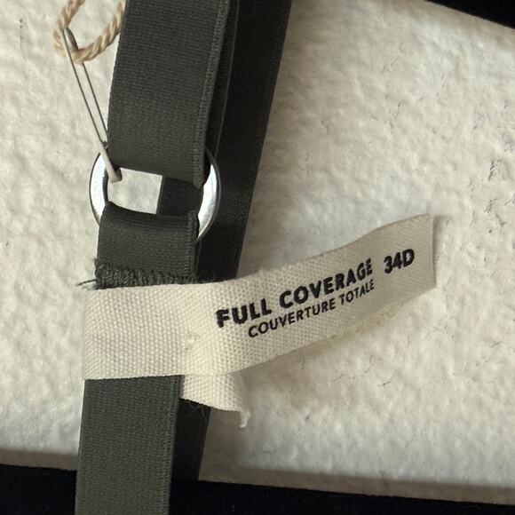 NWT AERIE SMOOTHEZ Bra Mesh Unlined Full Coverage in Green Adjustable Straps - Picture 5 of 9